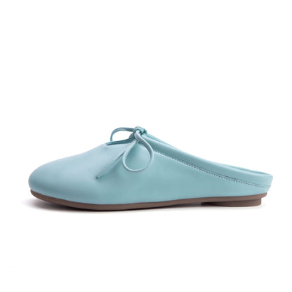 soft sheepskin closed toe half slippers for spring in l 05