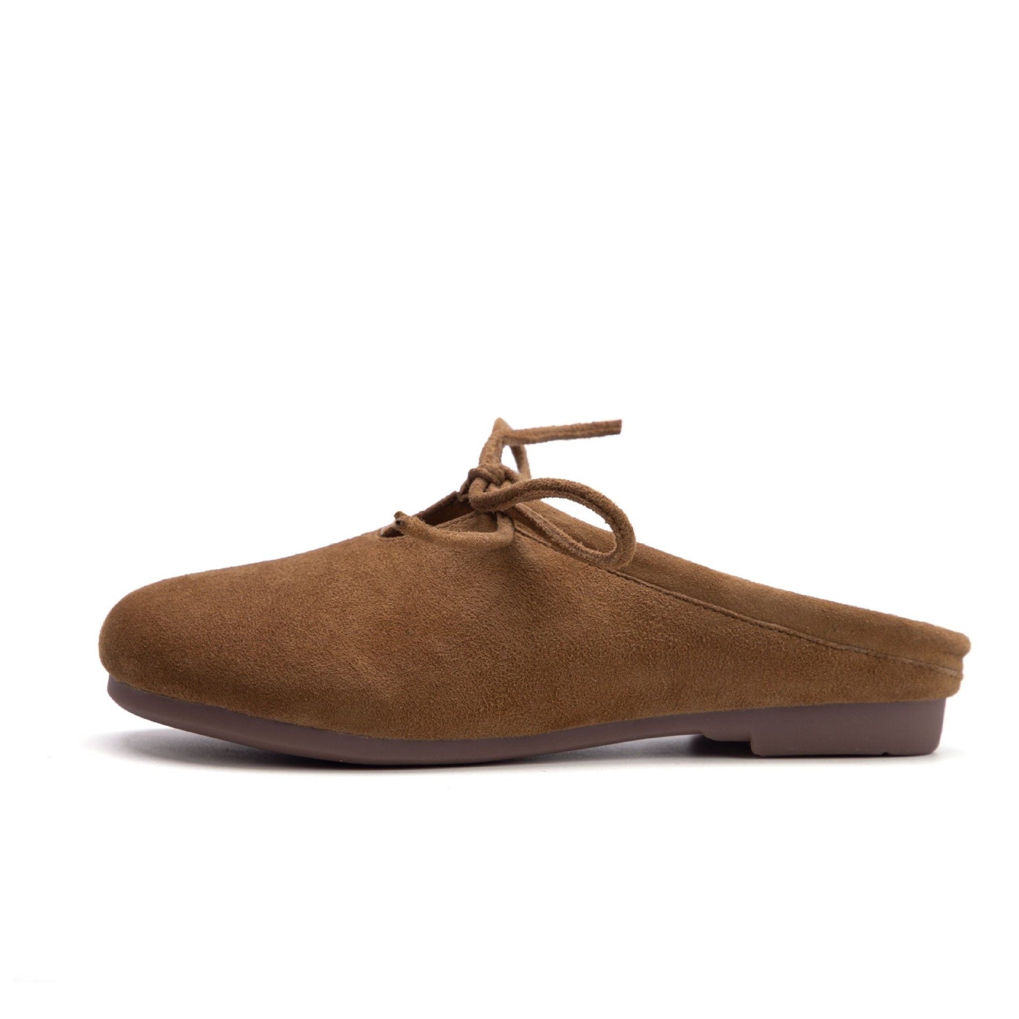 soft sheepskin closed toe half slippers for spring in l 09