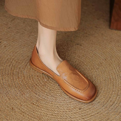 soft sheepskin round toe flat shoes for autumn in black 06