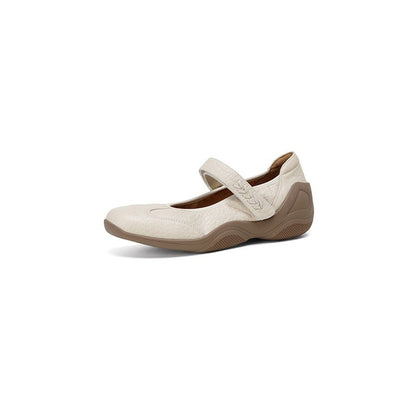 soft sheepskin thick soled round toe mary jane flats fo 03