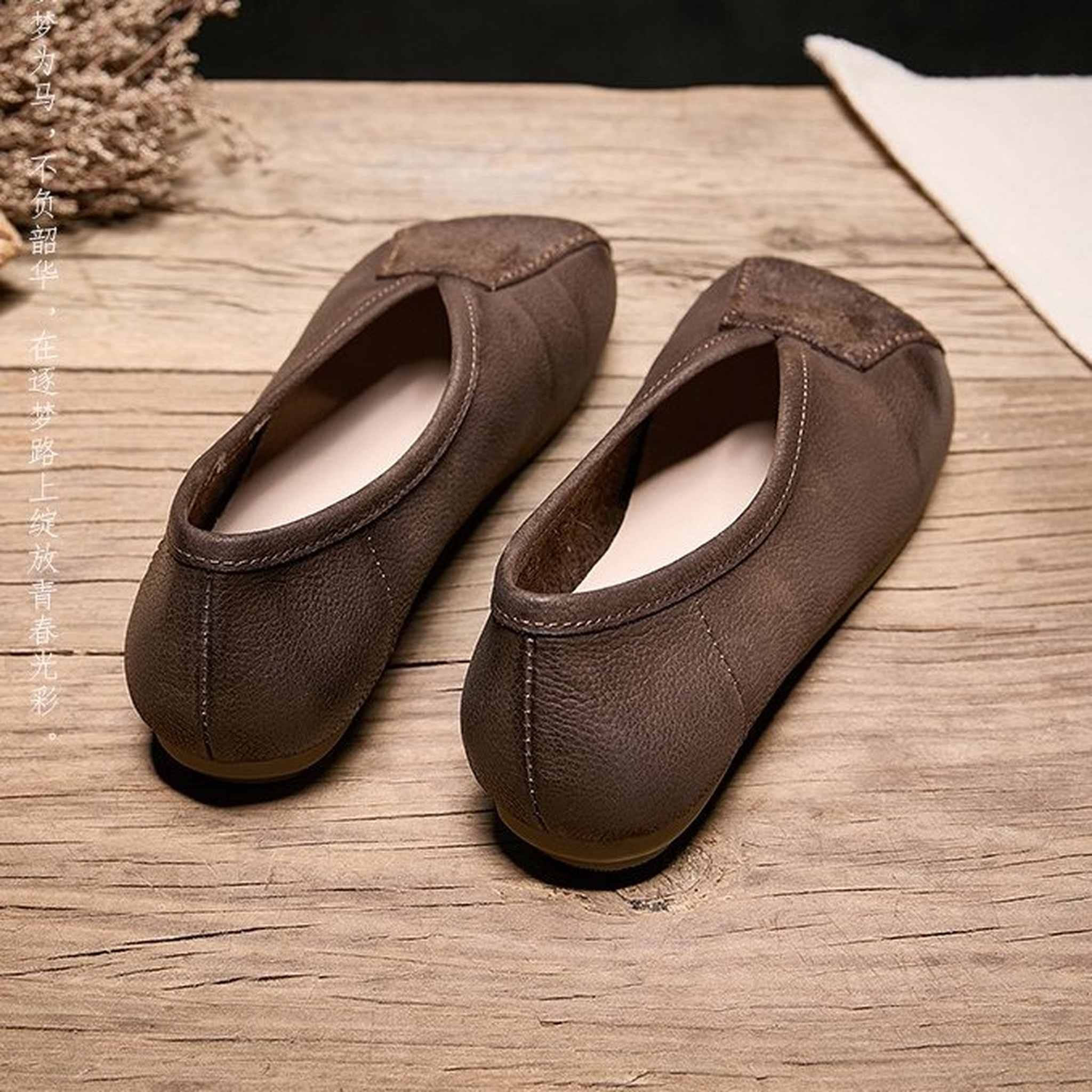 square toe low chunky heel comfort flats for spring in  13