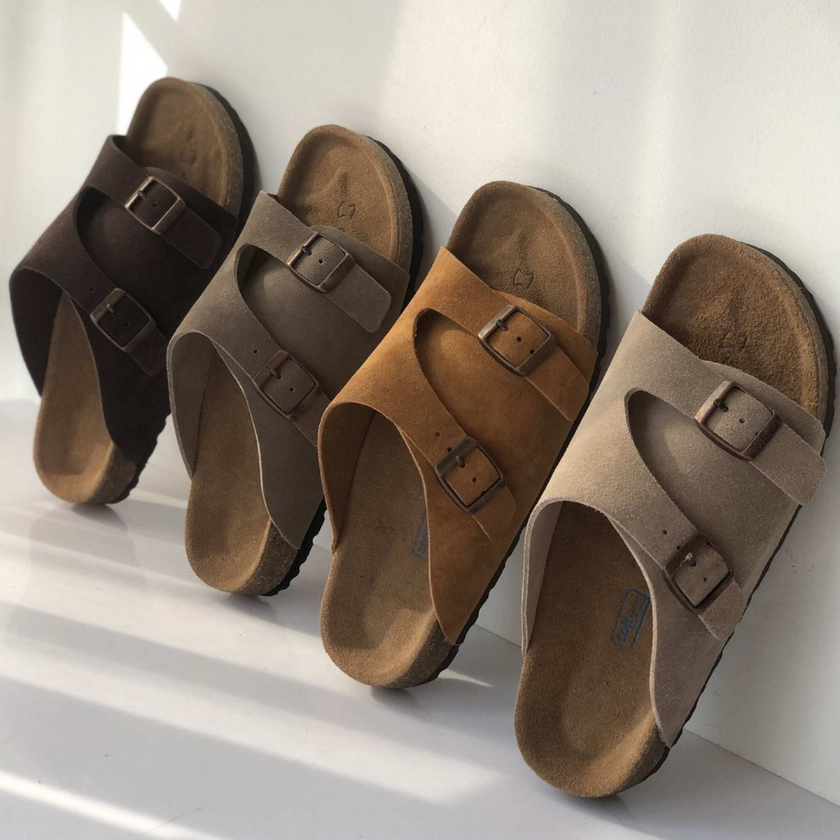 thick bottom double buckle cork sandal slippers for sum 01