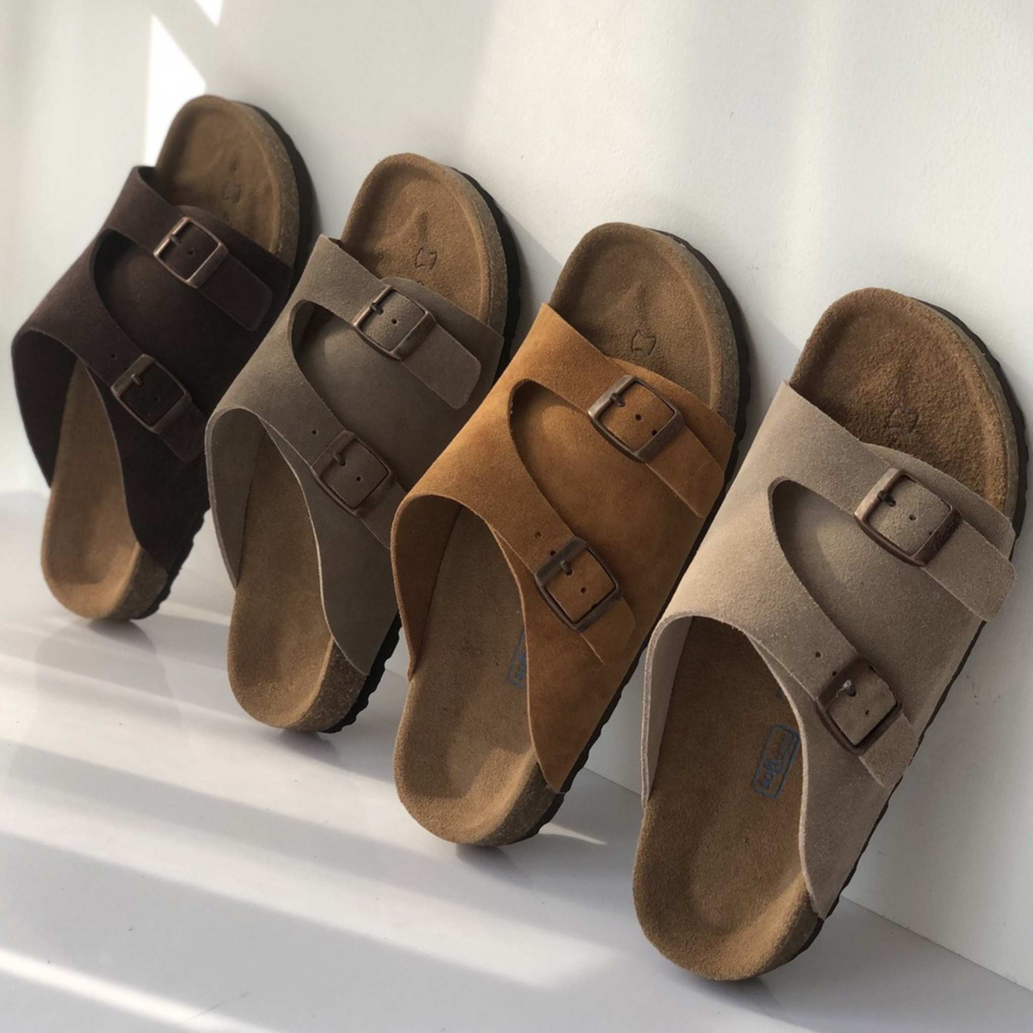 thick bottom double buckle cork sandal slippers for sum 01