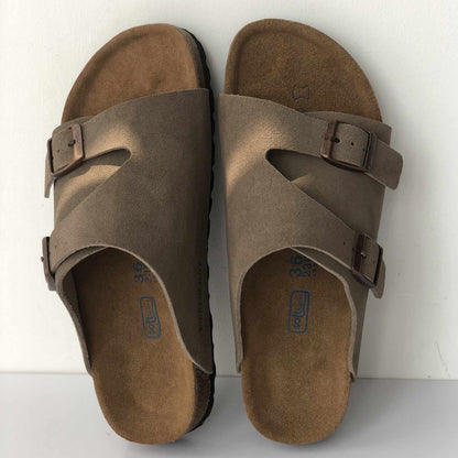 thick bottom double buckle cork sandal slippers for sum 07