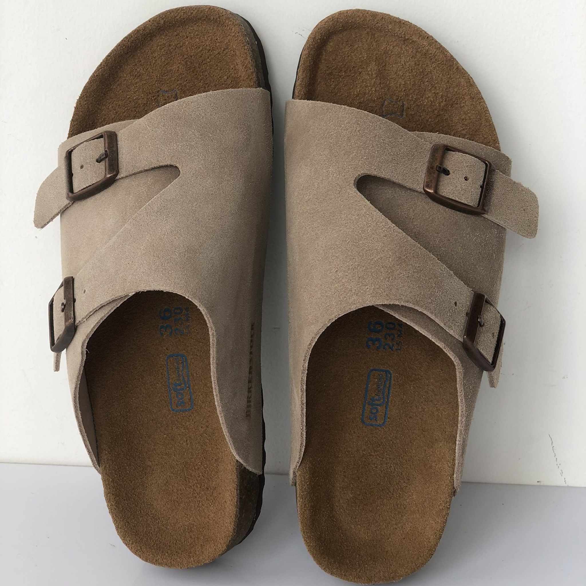 thick bottom double buckle cork sandal slippers for sum 08