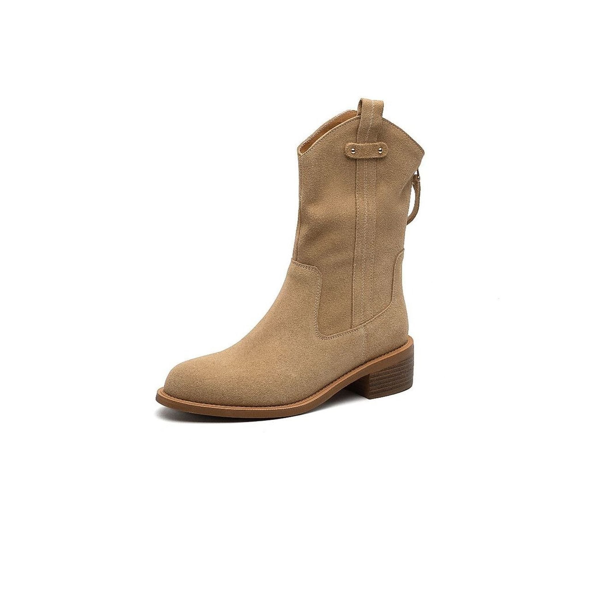 thick heel western cowboy short boots for autumn in bla 08