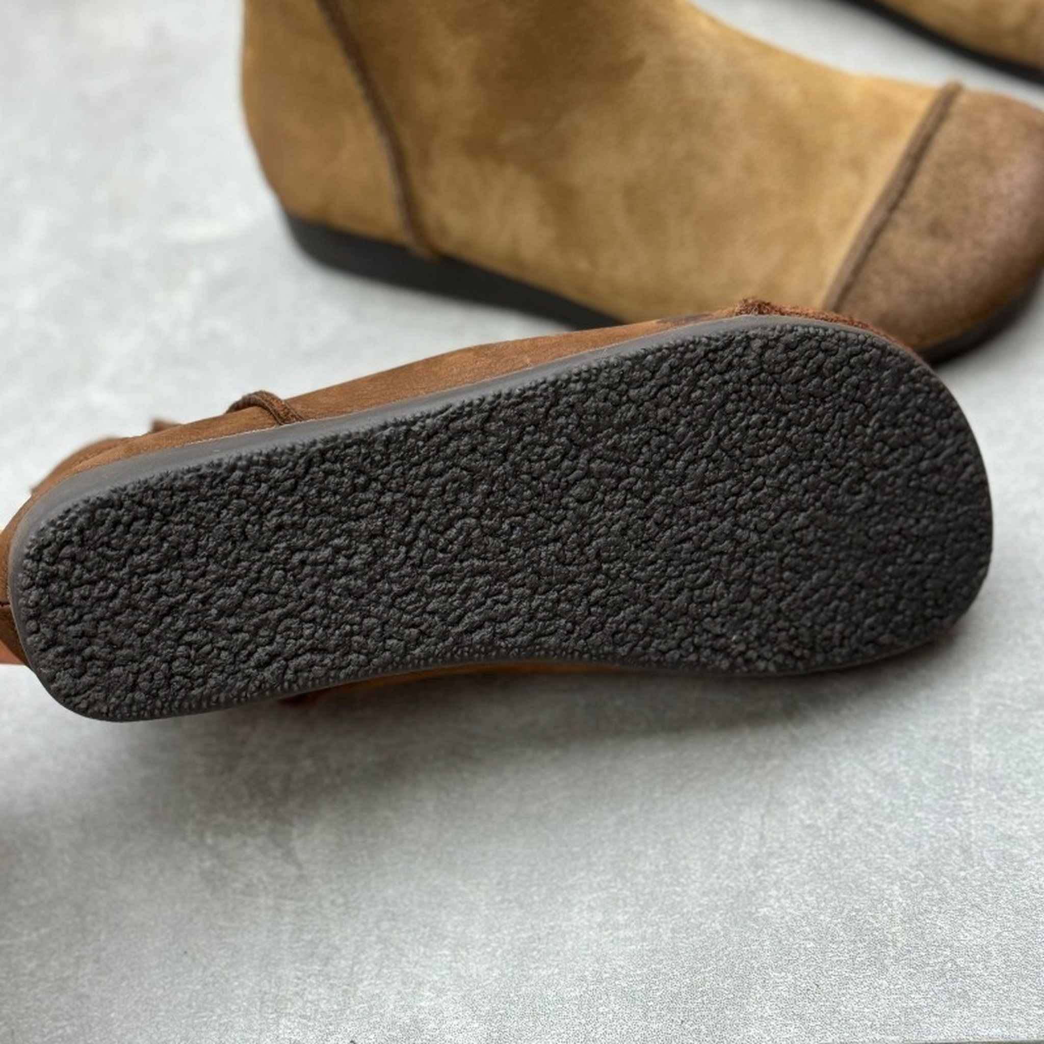 vintage handmade round toe flat sole leather ankle boot 09