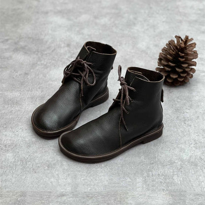 vintage soft leather round toe chelsea martin boots in  03