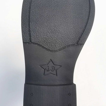 wide high top british work style leather ankle boots in 09