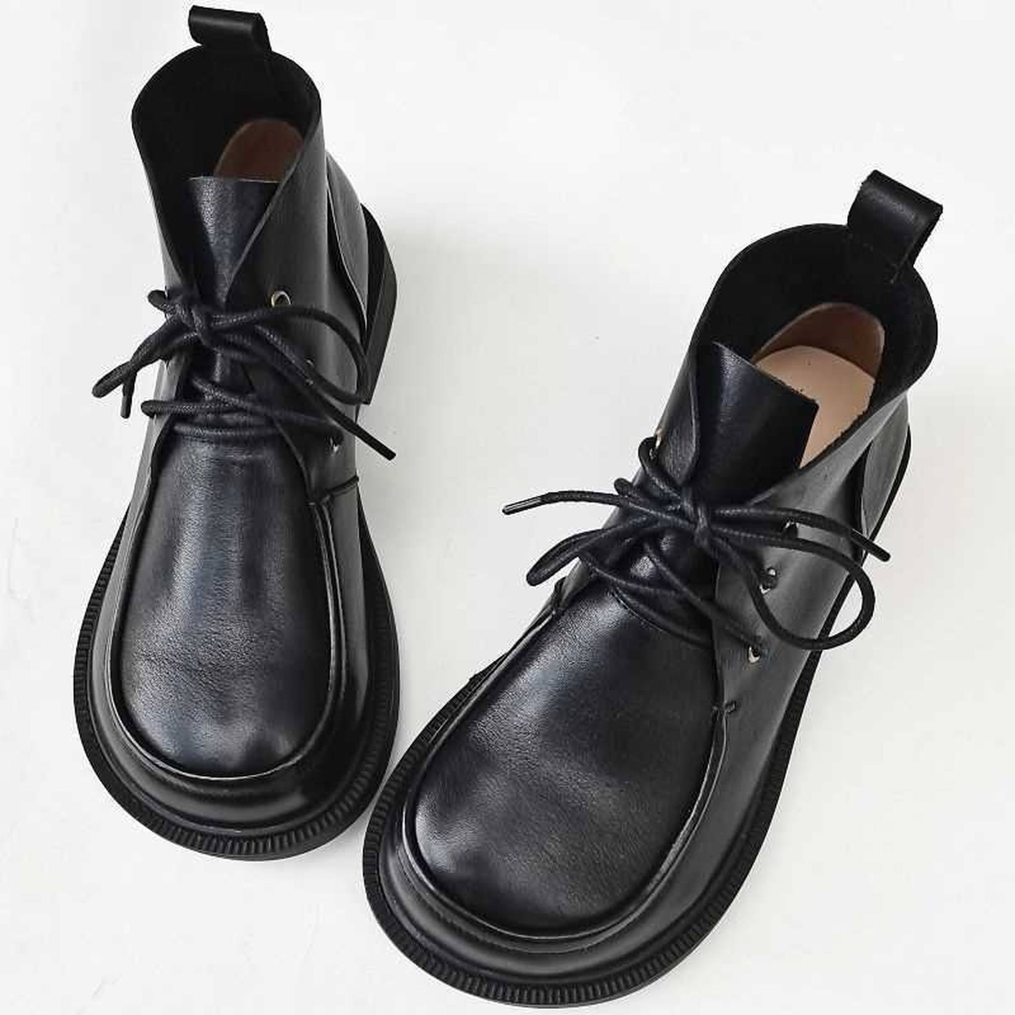 wide toe retro british leather ankle boots for autumn i 03